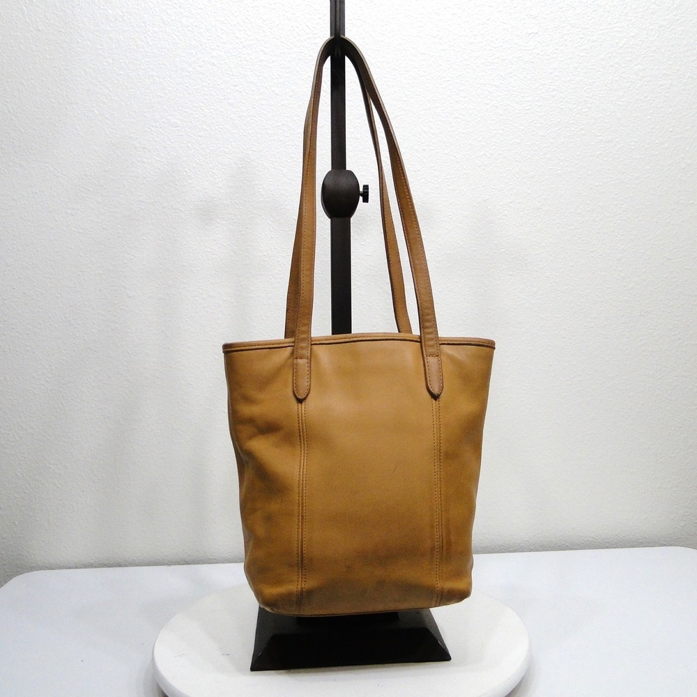 Vintage Coach Tan Leather Tote Bag 9077 Made in USA Shoulder Bag Handbag